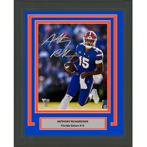 Framed Autographed/Signed Anthony Richardson Florida 8x10 Photo Fanatics COA