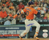 Yuli Gurriel Autographed Houston Astros 8x10 Swinging PF Photo - JSA Auth *Blue