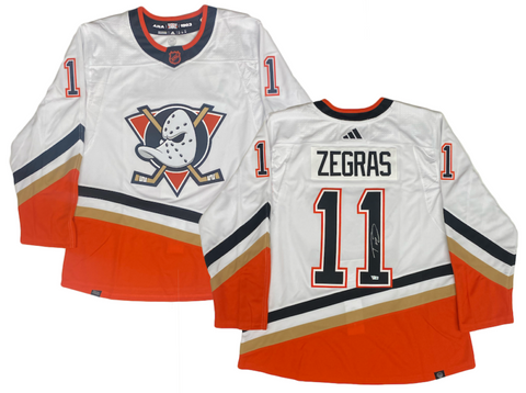 TREVOR ZEGRAS Autographed Ducks 2022-23 Reverse Retro Authentic Jersey FANATICS