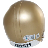 Lou Holtz Signed Notre Dame Fighting Irish VSR4 Replica Mini Helmet BAS 44195