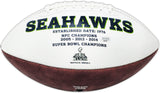 DEVON WITHERSPOON AUTOGRAPHED SEAHAWKS WHITE LOGO FOOTBALL MCS HOLO 221351