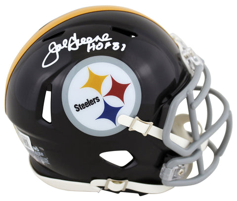 Steelers Joe Greene "HOF 87" Authentic Signed 63-76 TB Speed Mini Helmet BAS Wit