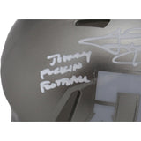 Johnny Manziel Autographed Texas A&M Aggies Flash Insc. Mini Heisman BAS 46470