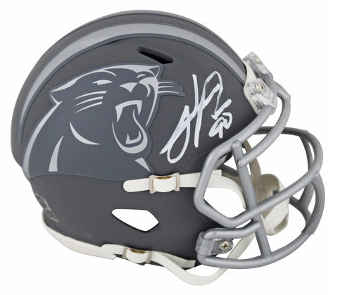 Panthers Julius Peppers Authentic Signed Slate Speed Mini Helmet BAS Witnessed