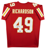 Tony Richardson Authentic Signed Red Pro Style Jersey Autographed BAS Witnessed