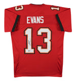 Mike Evans Authentic Signed Red Pro Style Jersey Autographed BAS Witnessed 2