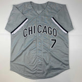 Autographed/Signed Tim Anderson Chicago Grey Baseball Jersey Beckett BAS COA