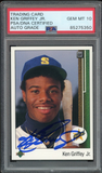 Ken Griffey Jr PSA 10 AUTO Rookie 1989 Upper Deck #1 RC On Card GEM MINT AUTO