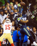 RICHARD SHERMAN AUTOGRAPHED 16X20 PHOTO SEATTLE SEAHAWKS THE TIP RS HOLO 72248