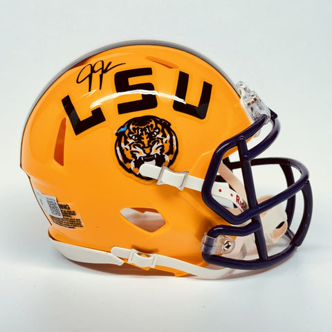 JUSTIN JEFFERSON AUTOGRAPHED SIGNED LSU TIGERS MINI HELMET BECKETT VIKINGS