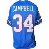 Earl Campbell Signed Oilers Blue Jersey / 5xPro Bowl (1978-1981,1983) (PSA COA)