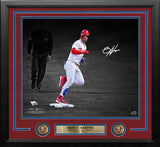 Bryce Harper Stares Down Arcia Philadelphia Phillies Autographed 16x20 Photo #ed