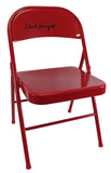 Indiana Bobby Knight Authentic Signed Red Folding Chair Autographed BAS Witness