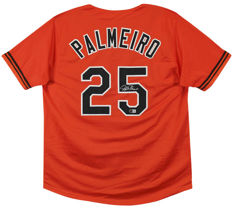 Rafael Palmeiro Authentic Signed Orange Pro Style Jersey BAS Witnessed