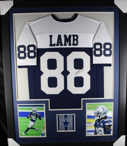 CEEDEE LAMB (Cowboys throwback TOWER) Signed Autographed Framed Jersey JSA