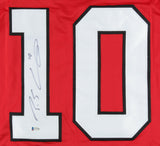 Patrick Sharp Signed Chicago Blackhawk Jersey (Beckett COA) 3xStanley Cup Champ