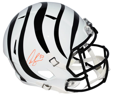 CHASE BROWN AUTOGRAPHED CINCINNATI BENGALS WHITE FULL SIZE SPEED HELMET BECKETT