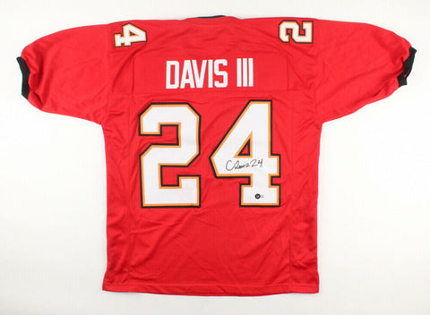 Carlton Davis Signed Buccaneers Jersey (Beckett Holo) Tampa Bay 2018 2nd Rnd Pck