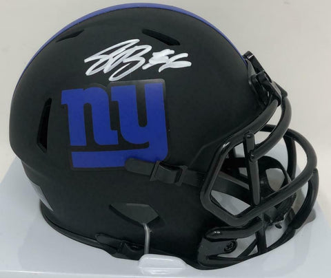 SAQUON BARKLEY Autographed Giants Eclipse Mini Speed Helmet FANATICS