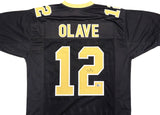 NEW ORLEANS SAINTS CHRIS OLAVE AUTOGRAPHED BLACK JERSEY BECKETT WITNESS 230050