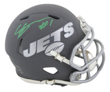 Jets Ahmad "Sauce" Gardner Signed Slate Speed Mini Helmet BAS Witnessed