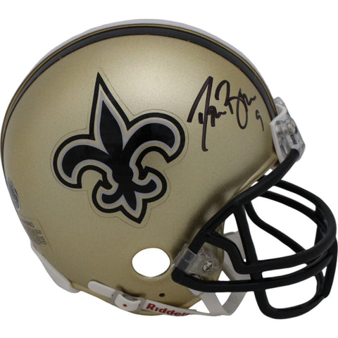 Drew Brees Autographed/Signed New Orleans Saints VSR4 Mini Helmet DEN 47954