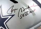 Roger Staubach Autographed Cowboys F/S Speed Helmet w/SB MVP- Beckett W Hologram