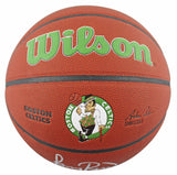 Celtics Larry Bird Signed Wilson Celtics Logo Basketball W/ Case BAS Witnessed