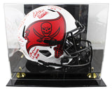 Bucs SB 37 Sapp, Brooks, +3 Signed Lunar F/S Speed Proline Helmet w/ Case BAS W