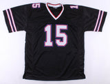 John "Smokey" Brown Signed Bills Black Jersey (JSA COA) Buffalo All Pro W.R.