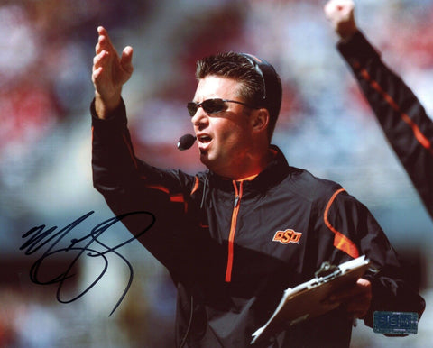 MIKE GUNDY AUTOGRAPHED SIGNED OKLAHOMA STATE COWBOYS 8x10 PHOTO COA