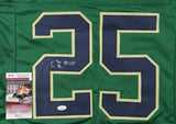 Chris Tyree Signed Notre Dame Fighting Irish Jersey (JSA COA) Sr Wide Receiver