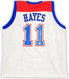 WASHINGTON BULLETS ELVIN HAYES AUTOGRAPHED WHITE JERSEY BECKETT BAS QR 215765