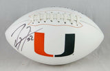 Ray Lewis Autographed Miami Hurricanes Logo Football- JSA Authenticated