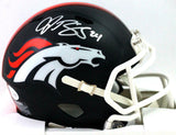 Champ Bailey Signed Broncos Flat Black Speed Mini Helmet - Beckett W *Silver