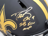 DREW BREES AUTOGRAPHED SAINTS ECLIPSE FULL SIZE AUTH HELMET SB MVP BECKETT