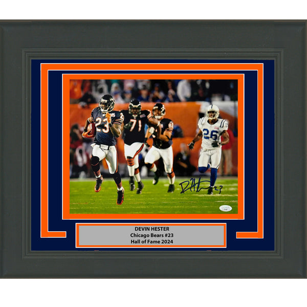 Framed Autographed/Signed Devin Hester Chicago Bears 11x14 Photo JSA COA