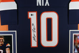 BO NIX (Broncos blue SKYLINE) Signed Autograph Framed Jersey Beckett