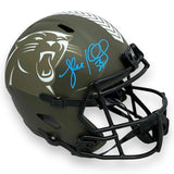 Panthers Luke Kuechly Autographed Signed Salute to Service Helmet - Beckett