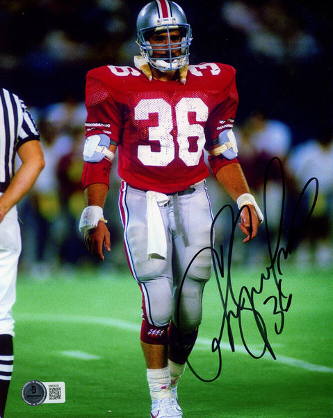 Chris Spielman Autographed Ohio State Buckeyes 8x10 Photo Beckett 47338