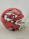 TRAVIS KELCE SIGNED KC CHIEFS F/S SB LOGO SPEEDFLEX AUTHENTIC HELMET BECKETT QR