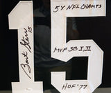 Starr Signed 36x44 Framed Jersey "5X NFL Champion", "MVP I, II," & HOF '77 - JSA