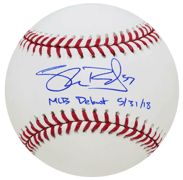 Shane Bieber Signed Rawlings Official MLB Baseball w/MLB Debut 5-31-18 (Beckett)