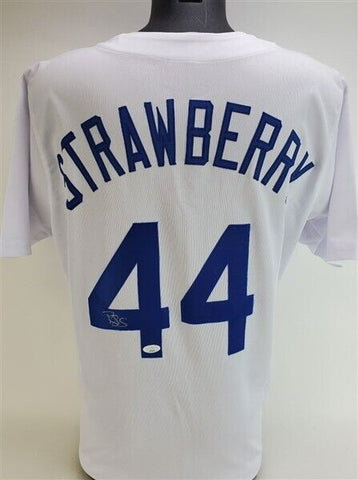 Darryl Strawberry Signed Los Angeles Dodgers Jersey (JSA COA) 8xAll-Star O.F.