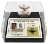 Giants Juan Marichal Signed Thumbprint Baseball LE #'d/200 w/ Display Case BAS