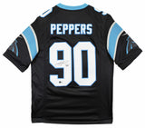 Panthers Julius Peppers Signed Black Nike Limited Jersey w/ Sewn #s BAS Witness