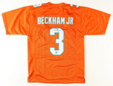 Odell Beckham Jr Signed Miami Dolphins Orange Jersey (Beckett) 3xPro Bowl W.R.