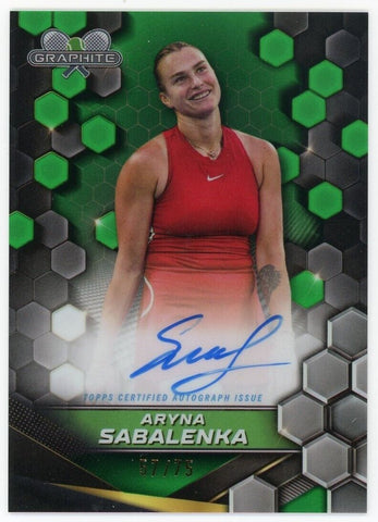 2024 Topps Graphite Tennis Aryna Sabalenka Auto Green Refractor /75 #GS-ASA