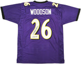 RAVENS ROD WOODSON AUTOGRAPHED PURPLE JERSEY "HOF 09" BECKETT WITNESS 230053