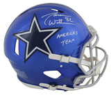 Cowboys Jason Witten Signed Flash Full Size Speed Proline Helmet W/ Case BAS Wit